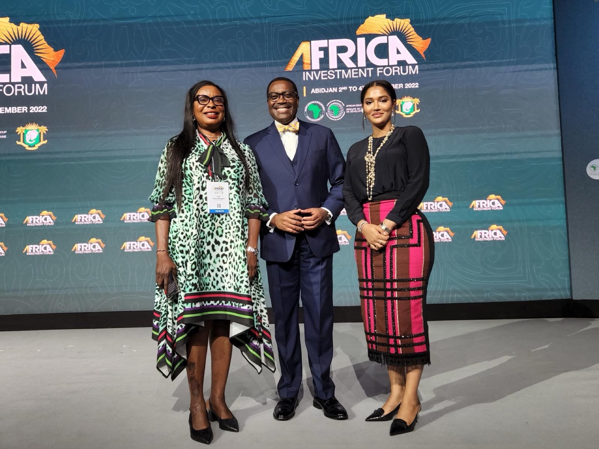 Dr. Hart with the President of the African Development Bank, Mr Akinwunmi Adesina